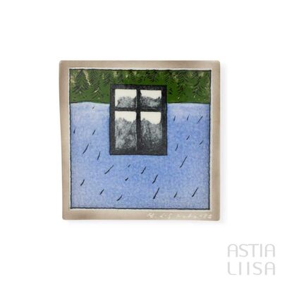 Arabia Window in the Forest  ウォールプレート, ヴィンテージ