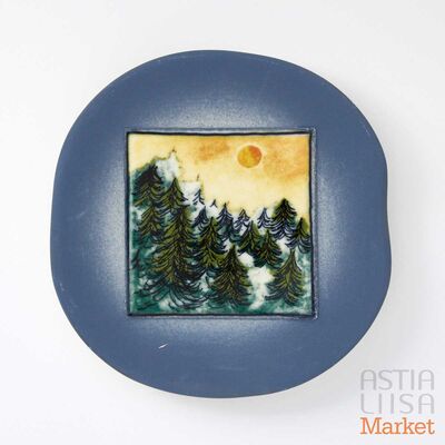 Arabia Forest Scenery ウォールプレート, ヴィンテージ